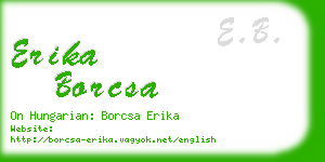 erika borcsa business card